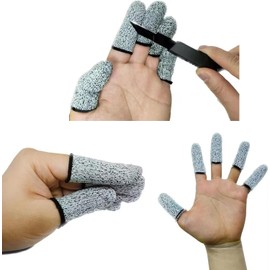 Cut Resistant Gloves Level 5 Protection for Kitchen + Gift 5 PCS Finger Cut Resistant Protectors – Perfect for Oyster Shucking Fruits Meat Cutting Mandolin Slicing Woodworking & Carving (XL)