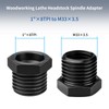 DEEFIINE Woodworking Spindle Adapter Converts 1'' x 8TPI to M33