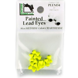 Hareline Painted Lead Dumbbell Eyes Medium Chartreuse