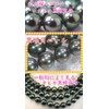 Black Pearl Necklace And Earrings, Black Lip Oyster Pearl 0.4