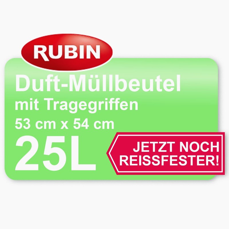 Rubin Scented bin liners, 25 litres (75 pieces), with carrying
