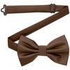 DonDon Men's Handmade Silk Look Bow Tie 12 x 6