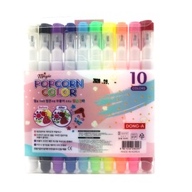 BC233 Dong-A Magic Popcorn Pen - 10 Color Creative Magic 3D Decorating Cards, Drawing
