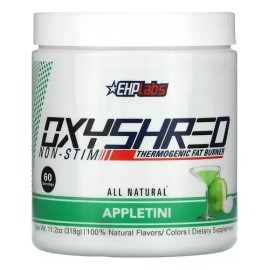 Quemador de Grasa Termogénico EHPlabs OxyShred Non-Stim Sabor Appletini 270g                                                                          