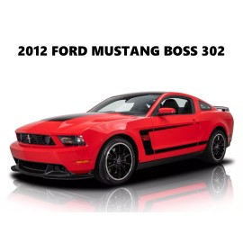 2012 Ford Mustang Boss 302 NEW Metal Sign: Bright Red w/ Black Accents