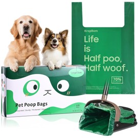 125 Bulk Pack Extra Large Dog Poop Bags for A&H Swivel Bin Pooper Scooper, Pet Waste Bags with Handle for Dog Poop Cat Litter, Heavy Duty Leakproof Unscented (Only Dog Poop Bags)