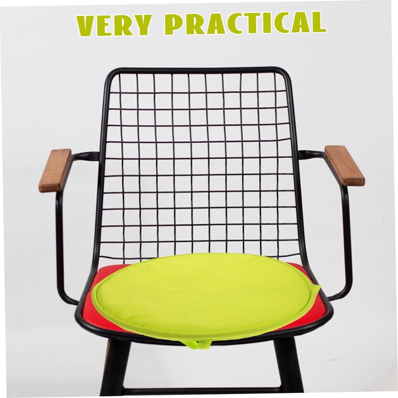 Operitacx Light Yellow Round Seat Cushion Thickened Sponge Chair Pad