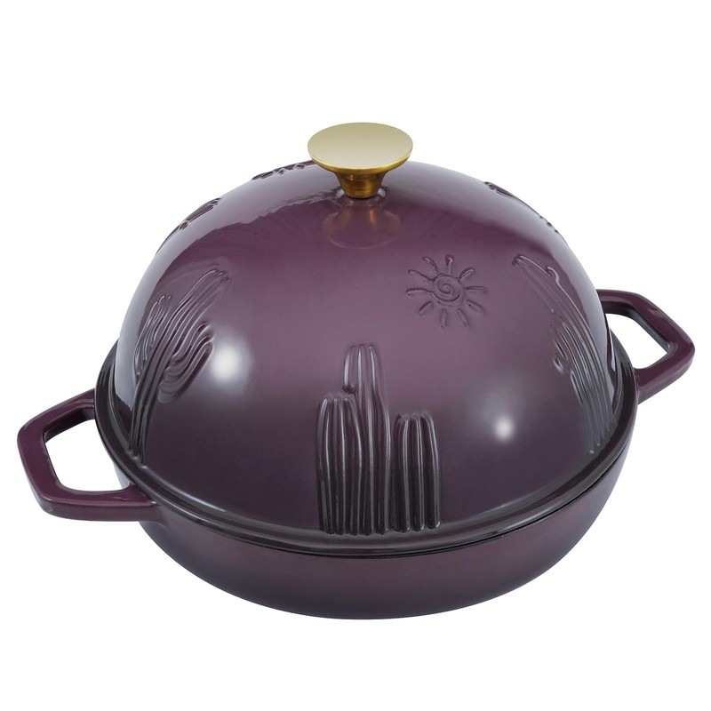 Flavehc Bread Oven Cast Iron Bread Dutch Oven with Cloche
