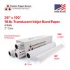 Plotter Paper Direct (18lb, Translucent | 4 Rolls, 2" Core