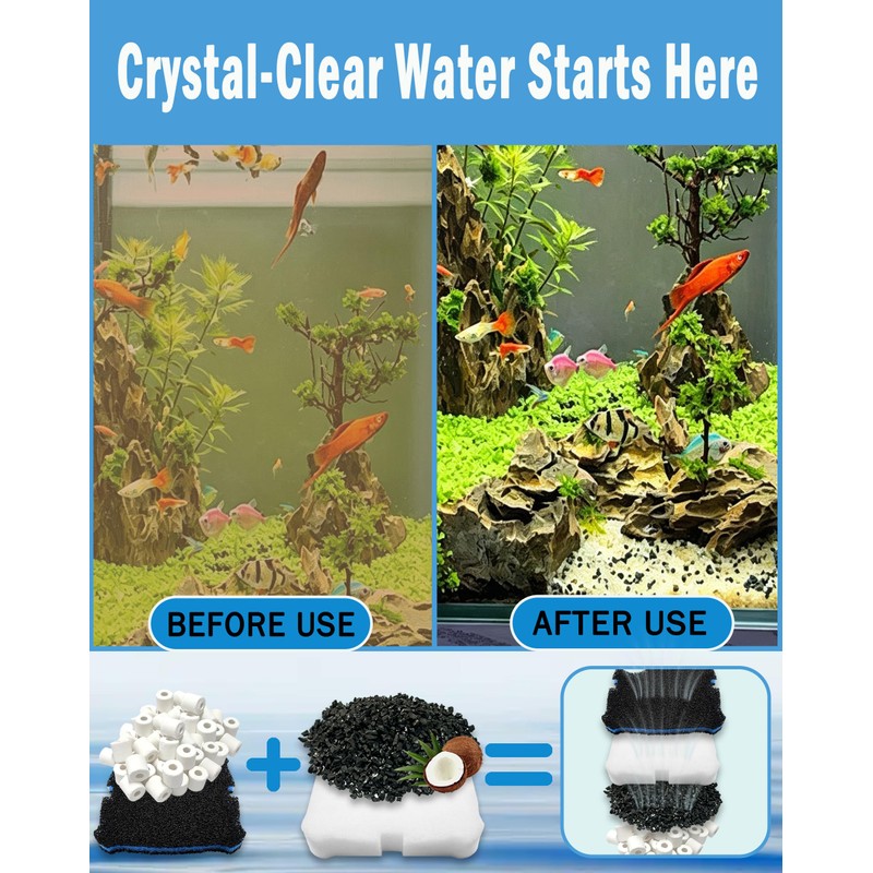 All-in-One Aquarium Filter Media Replacement for VEVOR Canister Filters