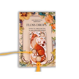 Floss drop for cross stitch fox wooden floss drops cross stitch thread drops organizer floss drop for cross stitch kit fox embroidery floss storage holders for threads cross stitch retreat gifts