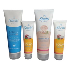 Crema Concha Nácar Baba De Caracol Y Bloqueador 4 Pack Shelo