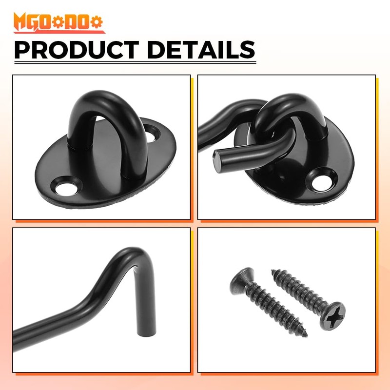 Mgoodoo 16 Inch-400mm Cabin Hook and Eye Latch Lock Shed