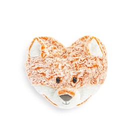 DEMDACO Heartful Hugs 10 x 8 Inch Soft Fluffy Polyester Soothing Weighted Huggable Plush Animal, Orange and White, Fox