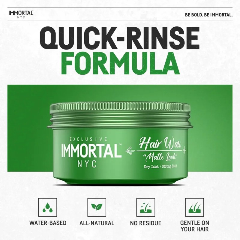 Immortal Nyc Cera Para El Cabello De Aspecto Mate, 1,