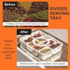 Snackle Box Container, Divided Serving Tray with Lid and Handle,