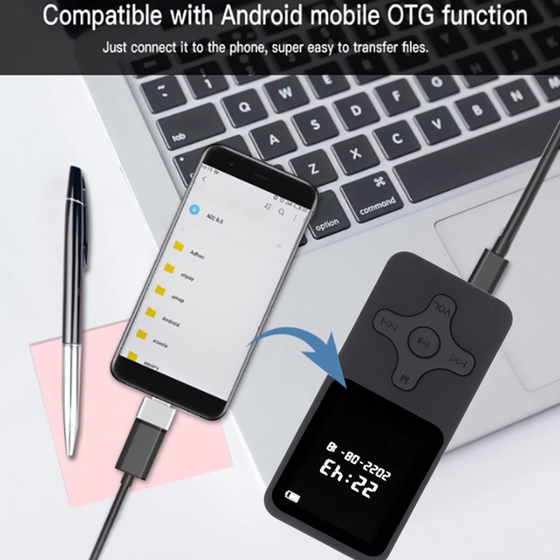 MP3 MP4 Player Bluetooth 5.0 Ultra Thin Digital LCD 1.77