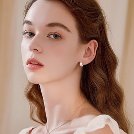 Earrings 925 Silver Hoop Earrings Women's Chunky Earrings Hypoallergenic Hoops Earrings Hoop Earrings, Silver