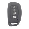 kcpros 2Pcs Black Rubber Silicone 4 Buttons Smart Key Fob
