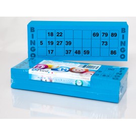 200 Large Bingo Cards for Seniors 15 out of 90 Numbers (Blue)