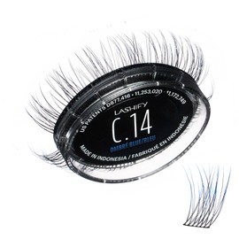 Lashify Curl 14mm Gossamer Eyelash Extensions Refill in Ombre Blue, Easy DIY False Lashes for a Natural Look