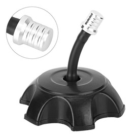 Racing Petrol Fuel Cap Universal Dirt Pit Bike ATV Plastic Fuel Tank Cap with Bleed Valve Vent Hose Hose (Silver)