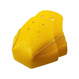 Hosuho 1 Pair Toe Cap Guards Protectors, PU Leather Roller Skate Cap Protectors with 4 Holes for Roller Skate Replacement Accessories, Yellow, 2588049DQQVWA58