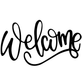 Metal Welcome Sign Welcome Script Wall Sign Front Door Welcome Letter Sign Welcome Sign Wall Decor for Front Door Home Gallery Wall Decorations, Black, 13.8 x 7.9 Inch