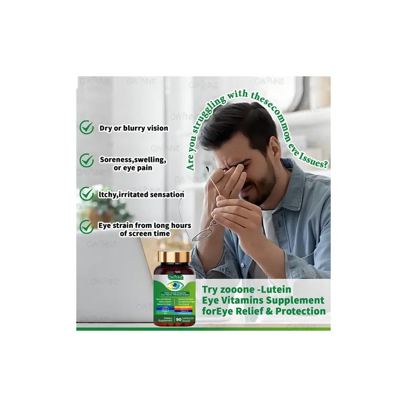 Suplemento Nutricional Gwynne Luteína Zinc Vitaminas Salud Macular Ojo Seco