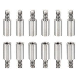 PATIKIL 24pcs M3 Standoffs, M3 10+6mm Spacer Standoffs Steel Threaded Standoffs Screws Kit 3mm ID 5mm OD Metric Male Female Thread Adapters for Circuit Board PCB RC Drones Motherboard