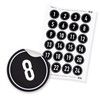 Advent Calendar Numbers 4 cm Number Stickers 1-24 Black White
