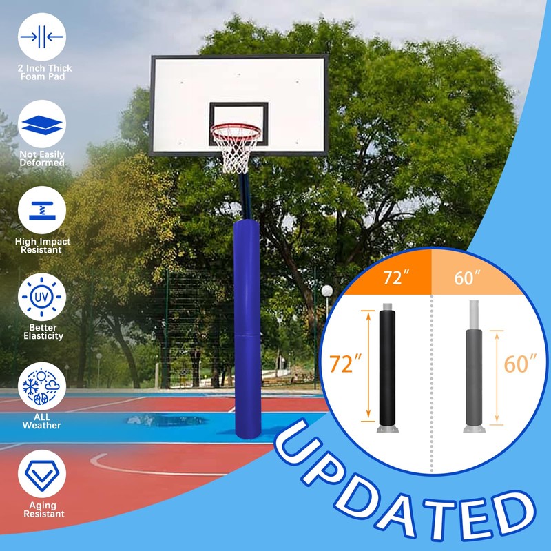 VANCL Heavy Duty Basketball Post Padding – 5FT Protective Wrap