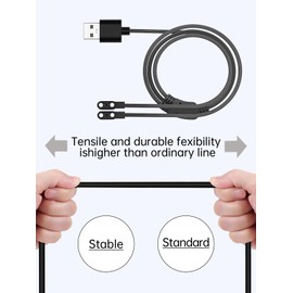 WUNIAK Charging Cable for QANLAYN QW100 Smart Glasses, Magnetic USB Flexible One to Two Double-Ended Charging Cable Accessories,(2 Pack)