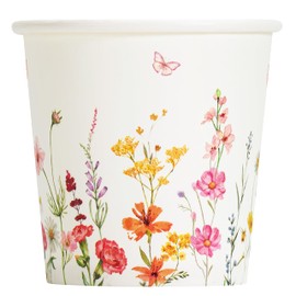 Crisky 150 Pack Paper Bathroom Cups 3oz Disposable, Eleglant Design Floral Small Mouthwash Cups, Hot/Cold Beverage Coffee, Dessert Cups for Birthday Parties, Home-use, Picnics, Ceremonies