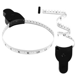 RubiGO Tape Measure Body Tape Measure 60inch (150cm) body measuring tape for body measurements body fat measurement tool For Muscle Growth Dual Sided Retractable Travel Size