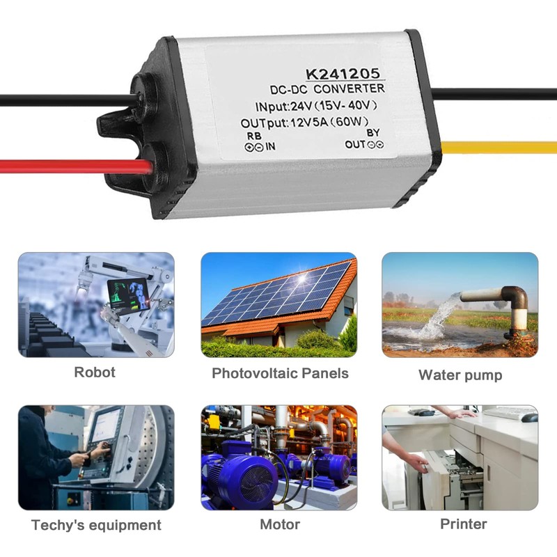 Jadeshay Power Supply Voltage Converter DC DC Converter Converter 24V