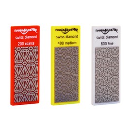 Tools4Boards PRECO Trio Ski & Snowboard Diamond Stone Set, Red, 57mm