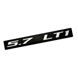 ERPART 5.7 LT1 Silver on Black Highly Polished Real Aluminum Emblem