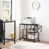 MAHANCRIS Printer Stand with Storage Bag, 3-Tier Mobile Under Desk