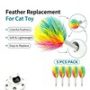 Foyoilait Telescopic Feather Decor Parts, Replacement Accessory 3-in-1 Auto Cat