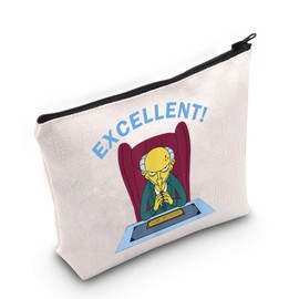 Funny 90’s Cartoons Show Inspired Mr. Burns Excellent Canvas Makeup Bag for Fans (Excellent! Bag EU)