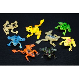 Miniblings Set Of 7 Frog Animal Figure Figures Figurines Rubber Amphibians
