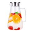 Uten 1.8 Liter 51oz Glass Pitcher with Lid, Easy Clean