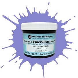 Dharma Fiber Reactive Procion Dye - The #1 Dye for Tie-Dye & Ice Dye. Vibrant, Permanent Colors Trusted by Professionals & Hobbyists Since 1969 (Periwinkle PR112, 2 oz.)