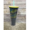 Starbucks Hawaii NWT 24 oz Blue Green Yellow Palm Leaf