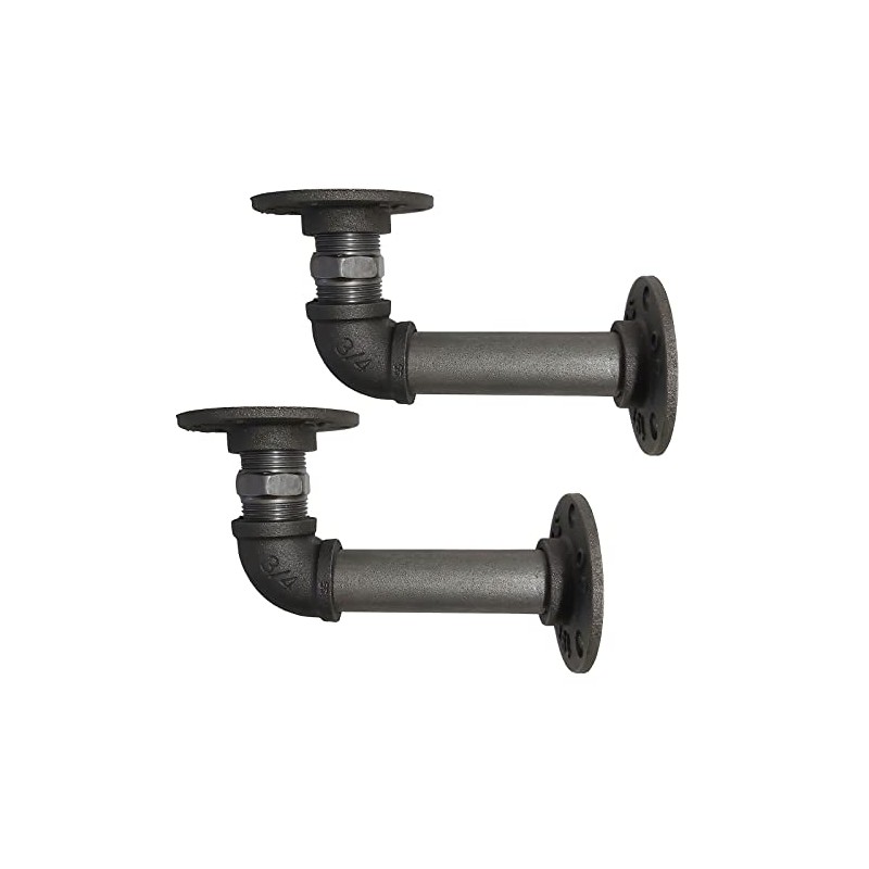Pipe Bracket - Rustic, Industrial, Heavy Duty 3/4 Inch Pipework