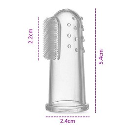 YAKOLAK Silicone Baby Finger Tooth Brush | Baby Finger Toothbrush Reusable Silicon Made Food Grade Quality | Hygiene Great Massaging & Easy Cleaning (Pack of 1 Pcs)