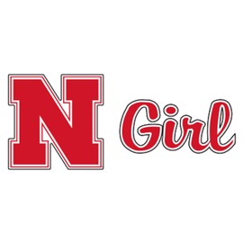 Nebraska Decal (RED N HUSKERS GIRL DECAL (4''6''), 4 in)