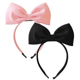 2 Large Bow Headbands, Classic And Fashionable, Simple Hair Accessories For Women, Interesting Shooting Props, Fixed Hairstyle Decorations.