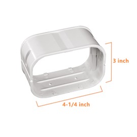 GCGOODS Decorative PVC Lineset Cover Kit Parts Accessories, 4" W Coupler for Ductless Mini Split Air Conditioners, Central AC and Heat Pumps